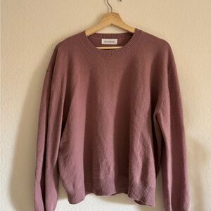 Elegant Mauve Crew Neck Sweater